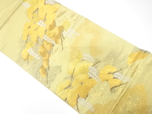 JAPANESE FUKURO OBI / WOVEN FOLDING FAN PATTERN